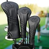 Golfschlägerhauben aus Holz, 3 Packungen, 1FH DR FW UT für Fahrer, Fairway, Hybrid mit Nr. Tag,...