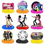 Disco Deko Tischaufsätze 70er Party Waben Tischdekoration, Dancing Queen Party Tischmittelstücke...