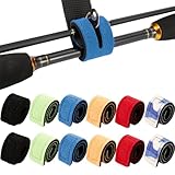 TAIXING 12 Pcs Angelrute Gürtel, Mixed Color Angelrute Klettverschluss Einstellbar Neopren...