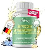 Vitabay Schwarzkümmelöl Kapseln Hochdosiert 500mg - 180 Kapseln - 3000 mg pro Tagesdosis + Vitamin...