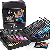 Castle Art Supplies 72 Buntstifte Set | Hochwertige Farbminen mit weichem Kern für erfahrene...