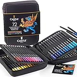 Castle Art Supplies 72 Buntstifte Set | Hochwertige Farbminen mit weichem Kern für erfahrene...