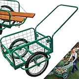 STREND PRO Bollerwagen | Handwagen | Metall | klappbare Seiten | bis 100KG | Große Räder,...