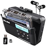 KLIM K7 Kassettenspieler, Kassettenrecorder & MP3 Konverter, Tragbare Kassettenspieler mit...