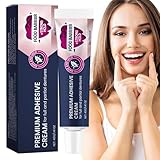 Haftcreme für Zahnersatz, sicherer Kleber für Zahnersatz, Haftcreme für Prothesen, 40 g,...