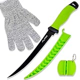 FINN Outdoors Filetiermesser Set Edelstahl Angelmesser, Fischmesser, Ausbeinmesser mit 2in1...