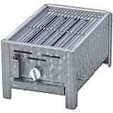Gasgrill/Gastrobräter 1-flammig Komplett mit Rost und Pfanne