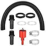 Zocipro Regentonnen Verbindungsset, Regentonnen Verbinder mit 50cm Verbindungsschlauch / 2...