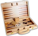 Eingelegtes hölzernes Backgammon-Set