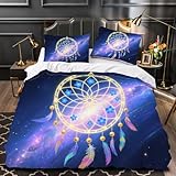 ARTAMA Bettwäsche-Set Jungen Teenager Traumfänger Dekor Bettdecke Kinder Jugend Weltraum Bettbezug...