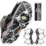 Unigear Steigeisen für Wanderschuhe, Grödel und Spikes für EIS, Schnee,24...
