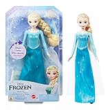 Disney Frozen Die Eiskönigin Spielzeug, Singende ELSA Puppe in charakteristischer Kleidung, singt...