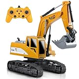 FUYLEY Ferngesteuerter Spielzeugbagger, 2,4 GHz RC Bagger für Jungen im Alter von 3 4 5 6 7 8...