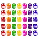 Levemolo 50 Stück Transparente Bunte Acrylwürfel Große Punkte Ausbalanciert für Brettspiele...