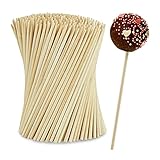 Relaxdays Cake Pop Stiel, 400 Stück, Bambus, 15cm lange Lollipop Sticks, für Cake Pops & Lollies,...