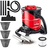LEHMANN Haddo Industriestaubsauger 2000W - Aschesauger für Kamin mit Doppelfilteranlage - Nass...