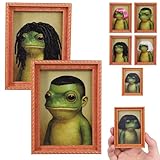 Frosch Magnete Kühlschrank Funny Frog Fridge Magnet, 8x6cm Retro Frog Photo Frame Magnets for...