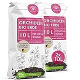 Orchideenerde 20 L I + Dünger + Wurzelaktivator I Lockere Orchideen Erde I Erde für Orchideen I...