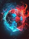 Diamond Painting Flamme Diamond Painting Erwachsene Groß XXL FußBall Full drill Daiment Malerei...