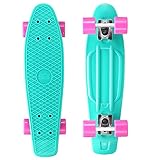 BIKESTAR Vintage Retro Cruiser Skateboard 60mm für Kinder und Erwachsene auch Anfänger ab ca. 6-8...