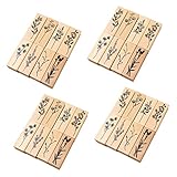 COHEALI 32 Teiliges Blumen Set Stempel Bastelstempel Retro Holzstempel DIY Holzstempel Stempel Für...