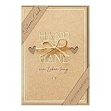 bsb - Hochzeitskarte Hand in Hand - Nature Cards - Nachhaltige Karte mit Umschlag -...