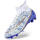 DimaiGlobal Fußballschuhe Herren High Top Spike Microfaser Cleats Professionelle Fussballschuhe...