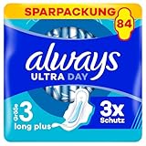 Always Ultra Damenbinden Long Plus (Größe 3) mit Flügeln 84 Stück, Super Saugfähig Und Ultra...