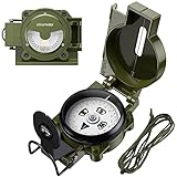 Anbte Kompass Militär Marschkompass mit Klinometer aus Aluminiumlegierung Ultraleicht 120g...