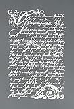 Rayher 45067000 Schablone Motiv: Vintage Poesie, DIN A5, 14,8 x 21 cm, mit Rakel,...