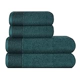 GLAMBURG Ultra Soft 4er-Pack Handtuch-Set, Baumwolle, enthält 2 übergroße Badetücher 70 x 140...