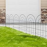 Thealyn Dekoratives Gartenzaun 61cm H x 33cm B (10 Panele, Gesamtlänge 3,3m) Metallzaun ohne Graben...