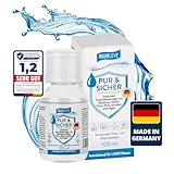 100ml PUR & SICHER *ohne* Chlor Wasseraufbereiter Trinkwasser – Inaktiviert Keime, Viren,...