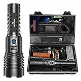 Shadowhawk Taschenlampe LED Aufladbar Extrem Hell, 500000 Lumen Taschenlampen Batteriebetrieben USB,...