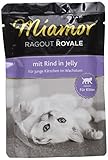 Miamor Katzenfutter Ragout Royal für Kitten mit Rind 100 g, 22er Pack (22 x 100 g)