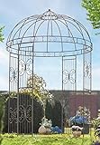Metall-Pavillon „Romance“ im Antik-Stil, 2x3 m, Vintage Gartendeko, Retro Außen-Dekoration
