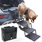 petshug Hunde-Auto-Rampe, zusammenklappbar, quadratisch, Eisen und Aluminium