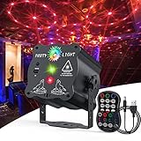 Discokugel, Partylicht mit Drahtlose Fernbedienung&USB Kabel, Musikgesteuert Partybeleuchtung,...