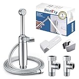 Messing Bidet Handbrause Set, SonTiy Toilette Bad Bidet Aufsatz Waschen Duschkopf mit Einstellbarem...