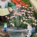 AISITIN 5,5W Solar Springbrunnen für außen 2025 Upgrade,Solar Teichpumpe mit 7 Effekte Solar...