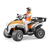 bruder 63000 - Quad mit Fahrer - 1:16 Spielzeug-Figur Mann Mensch Fahrzeug Geländewagen