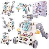 MalPlay Lauflernwagen Baby 6in1 Spieltisch mit Lerntafel Lauflernhilfe Baby Walker ab 6 Monaten...