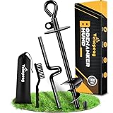 Bodenanker Hund Pro, Erdanker Hund 37cm, Mittlere bis Große bis zu 100 kg, Keine Scharfe Kante...