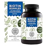 Biotin mit Zink & Selen - hochdosiert mit 10.000µg Biotin - 365 Tabletten für Haare, Haut und...