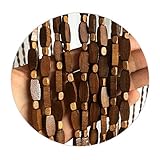 Handgefertigter Türvorhang mit Holzperlen, für Heimdekoration, Vintage-Kaffeefarben, 80 x 190 cm,...