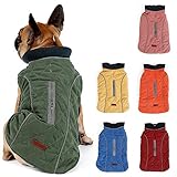 TFENG Reflektierend Hundejacke Brust 62-70cm, Rückenlänge 42cm Hundemantel Warm gepolstert Puffer...