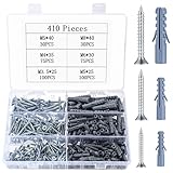 410 STK Beton Schrauben Dübel Set mit Schrauben, Dübel Schrauben Set, Gipskarton Schrauben und...