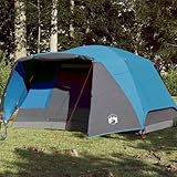 Vopese Campingzelt mit Vorzelt 4 Personen Blau Wasserdicht Campingzelt Model94416
