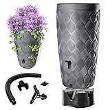 KADAX Regentonne mit im Deckel integrierter Pflanzschale 240 L, Regenfass aus Kunststoff,...