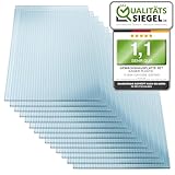 KAISER plastic® Gewächshausplatten 12 Stk. | Hohlkammerplatten Doppelstegplatten 6mm | Platten...